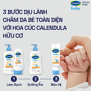 Combo 2 Sữa tắm gội dịu lành cho bé Cetaphil Baby Wash & Shampoo with Organic Calendula 400ml/chai