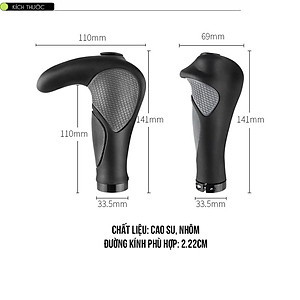 Bọc Tay Ghi Đông Xe Đạp Chất Liệu Cao Su TPR Cho Xe Đạp Thể Thao Địa Hình MTB (Đường kính 2.2cm) Mai Lee