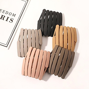 Băng đô nhựa dẻo gấp gọn bỏ túi, bờm cài tóc co giãn tiện lợi - tiemcuaxu