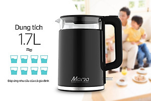 Ấm Siêu Tốc Thủy Tinh Sunhouse SHD1330 (1.7 Lít) - Hàng Chính Hãng