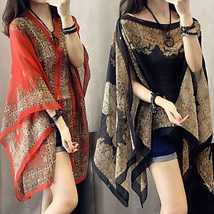 Khăn voan mỏng khoác ngoài tạo nhiều kiểu dùng chống nắng, đi biển, quàng cổ AKC45