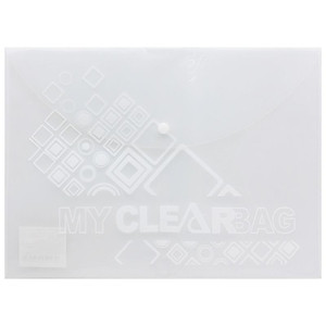 Bìa Nút F4 Có In - Flexoffice FO-CBF04 - Trong Suốt