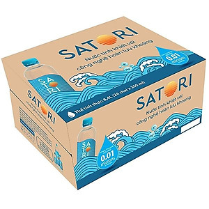 Thùng 24 Chai Nước Tinh Khiết Hoàn Lưu Khoáng SATORI (350ml/chai)