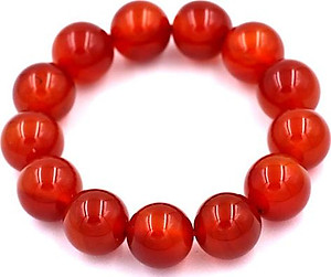 Vòng tay chuỗi hạt Mã Não Đỏ 16 ly 13 hạt - hợp mệnh Hỏa, mệnh Thổ - Vòng size lớn