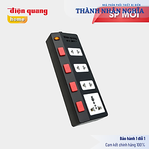 Ổ cắm Điện Quang ECO 4SBW (4 lỗ 4 công tắc)