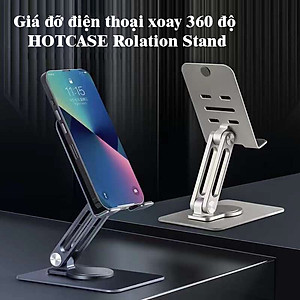 Giá đỡ kệ đỡ hợp kim nhôm cho điện thoại / máy tính bảng xoay 360 độ hiệu HOTCASE Rotation Stand - xoay mọi góc độ, thiết kế hợp kim nhôm nguyên khối cao cấp, chịu được trọng lượng 7.5kg - Hàng nhập khẩu