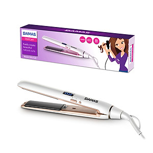Máy Uốn Tóc, Máy Ép Tóc, Duỗi Tóc Đa Năng Kiểu Hàn Quốc DAMAS DH6120 - Thiết kế với 4 mức nhiệt tùy chỉnh phù hợp với nhiều loại tóc khác nhau giúp duỗi thẳng, làm xoăn tóc chuẩn Salon ngay tại nhà mà không cần phải ra cửa tiệm - Hàng Chính Hãng