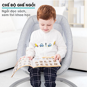 Nôi ru ngủ thư giãn kết hợp ghế ngồi đọc sách cho bé nhạc trắng Mastela 8104/8106 - điều khiển từ xa - kết hợp Bluetooth