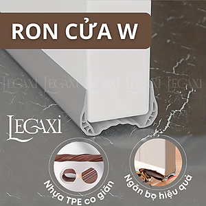1 Mét ron cửa W loại vừa 4x4.5cm thanh chặn cửa, chắn khe hở chân cửa ngăn côn trùng, bụi, ngắn thoát hơi máy lạnh Legaxi