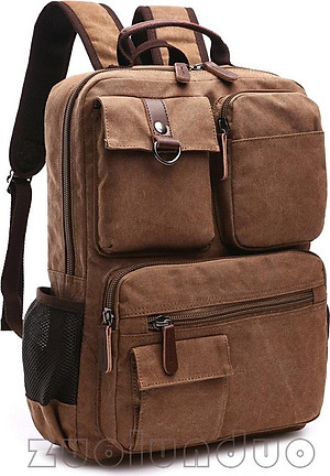 Balo nam thời trang vải canvas  phong cách mới- đi làm, đi học,đi chơi,đựng laptop (15,6")
