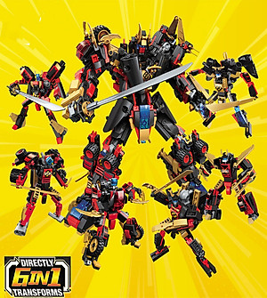 đồ chơi lắp ráp  xếp hính Robot Biến Hình 6 trong 1 với hơn 900 chi tiết Bằng nhựa ABS an toàn 