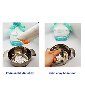 Khăn lau mặt dùng 1 lần Likado cho trẻ em và ngưới lớn kt 20*20cm( 1 cuộn 50 khăn)