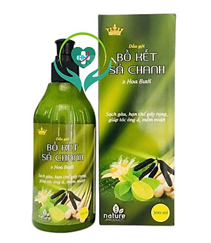 Dầu gội Bồ kết sả chanh , hoa bưởi Kingphar , chai 300ml