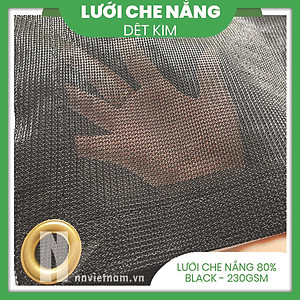LƯỚI CHE NẮNG - MAY VIỀN, KHUY - MÀU ĐEN - SIZE 2M X 4M