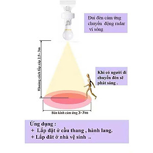 Đui Đèn Cảm Biến Chuyển Động Tự Bật Tắt E27, Đuôi Đèn Xoáy Cảm Ứng Radar Tiết Kiệm Điện - HÀNG CHÍNH HÃNG MINIIN