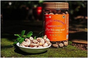 Hạt điều rang muối Hồng Đức - Đặc sản hạt Điều Bình Phước chứng nhận OCOP - Loại cao cấp có vỏ lụa - Quà tết ý nghĩa tặng người thân và đối tác