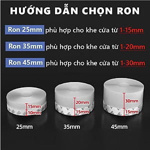 Cuộn 2 mét ron dán chắn khe hở cửa, miếng dán chân cửa chống bụi