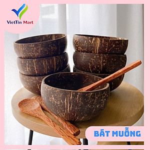 Bát Gáo Dừa Và Thìa Gỗ Tự Nhiên VIETTIN MART