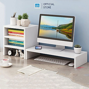 Kệ Để Màn Hình Và Kệ Sách Để Bàn 3 Tầng Cho Văn Phòng SIB Decor KDB09