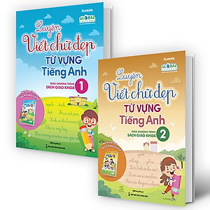 Combo Luyện viết chữ đẹp từ vựng tiếng Anh - theo chương trình Sách giáo khoa Lớp 1,2