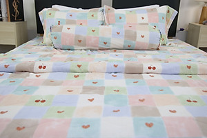 Bộ Ga 4 món Cotton Đũi Tatana mền mịn, thoáng mát  Mẫu ngẫu nhiên ( chọn mẫu ib shop )