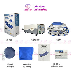 Đệm hơi chống loét cao cấp có lỗ đi vệ sinh OROMI HF6002 - Nệm chống loét cao cấp cho người già, người bệnh
