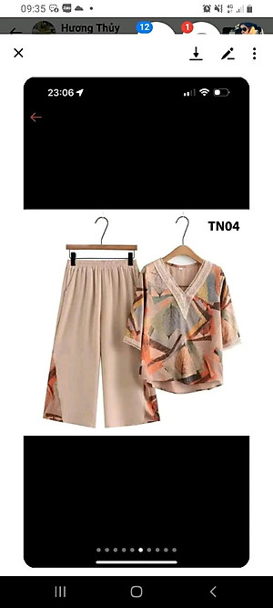 Đồ bộ trung niên cho bà cho mẹ, chất liệu Lụa Hàn mát, thấm hút mồ hôi, đồ bộ nữ kiểu set đi chơi , bộ đồ trung niên, Nesa Shop