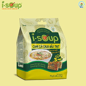 Combo 3 Túi Canh ISOUP (Cải Chua + Kim Chi+ Rong Biển) - Canh Ăn Liền Sấy Thăng Hoa