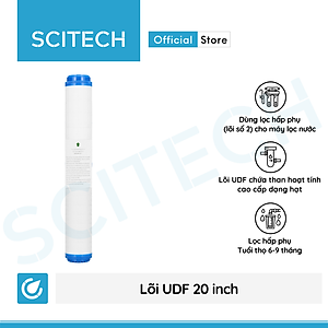 Bộ lõi số 1,2,3 20 inch by Scitech (Lõi PP-UDF-CTO) - Dùng cho máy lọc nước RO, bộ lọc thô - Hàng chính hãng