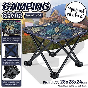 BG Ghế cắm trại model SD3 - SD5, câu cá,dã ngoại, du lịch, có thể gập lại, có túi ghế cắm trại ( hàng nhập khẩu)