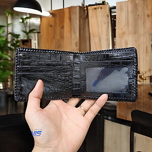 Ví Nam Da Cá Sấu 2 Mặt Dáng Ngang Dễ Sử Dụng [Gù Cá Sấu Nguyên Con Rất Đẹp]