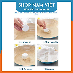 Khăn Tắm Nén Du Lịch 70x140cm Dạng Viên Nén Làm Từ Cotton Tự Nhiên, Sử Dụng Nhiều Lần