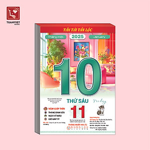 LỊCH BLOC 2025 TUANVIET BOOKS - Block lịch kích cỡ (24x35cm, 20.5x30.5cm, 17x24cm, 10x14.5cm) - Mẫu ngẫu nhiên