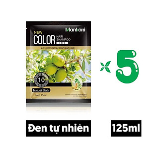 Hộp Dầu Gội Phủ Bạc Thảo Dược, Nhuộm Tóc Màu Đen Tự Nhiên, Mankani [250ml - Chính Hãng]