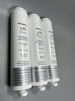 Bộ Lõi lọc 123 KG100HU, KG100HU+ dành cho các máy Kangaroo KG100HU, KG100HU+, KG100MED, KG100EED, KG-Y1MED-  Hàng chính hãng
