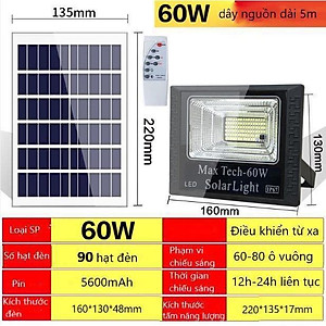 ĐÈN NĂNG LƯỢNG MẶT TRỜI 100W - 180W - 80W - 60W - 45W  SOLAR LIGHT - ĐIỀU KHIỂN TỪ XA - PIN SẠC TRỌN DỜI - D1147