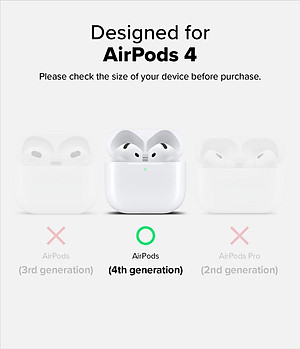 Vỏ ốp dành cho AirPods 4 RINGKE Silicone - Hàng Chính Hãng