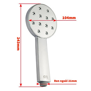 Tay sen 1 chế độ phun nhựa ABS mạ chrome với dòng chảy độc đáo massage làn da Eurolife EL-H120