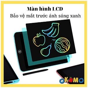 Bảng viết tự xóa LCD 8.5 Inch đơn sắc, đồ chơi giáo dục cho bé thông minh, phát triển trí tuệ OKOMO