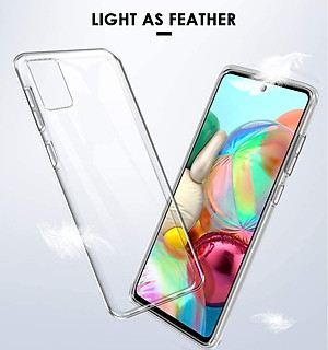 Ốp lưng dẻo silicon cho Samsung Galaxy A71 hiệu Ultra Thin (siêu mỏng 0.6mm, chống trầy, chống bụi) - Hàng nhập khẩu