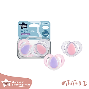 Ty Ngậm Dạ Quang Tommee Tippee Night Time Cho Bé 0-6, 6-18, 18-36 Tháng (Vỉ Đôi)