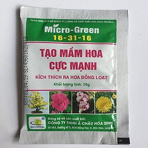05 gói Phân bón Micro Green 16-31-16 giúp tạo mầm hoa cực mạnh - kích thích ra hoa đồng loạt