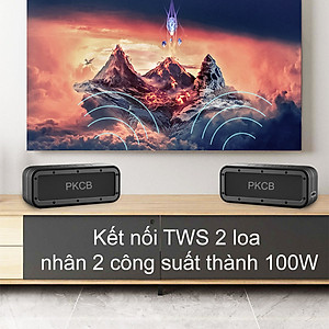 Loa Bluetooth speaker Loa di động chip DPS khuyếch đại âm thanh công suất lớn 50W Kết nối TWS lên 100W  Hàng Chính Hãng