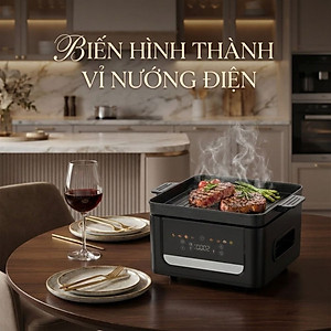 Nồi Chiên Không Dầu Kèm Vỉ Nướng 2-in-1 Mishio MK407: Nâng Tầm Món Ngon, Tiện Lợi Vượt Trội - hàng chính hãng