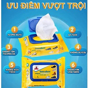 Khăn Giấy Ướt Lau Giày Sneaker Wipes Clean Thần Thánh (Gói 30 Miếng) Lau Giầy Siêu Sạch, Siêu Nhanh