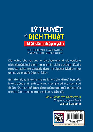 Sách Lý thuyết về dịch thuật: Một dẫn nhập ngắn