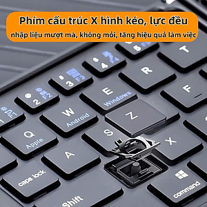 Bàn phím Bluetooth rời gấp gọn tương thích với Windows, Mac, iOS và Android kết nối điện thoại, laptop, máy tính bảng - Hàng chính hãng
