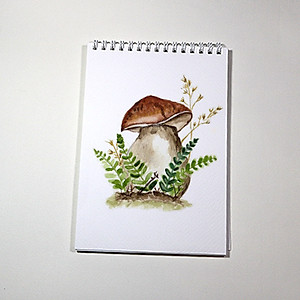 Sổ vẽ màu nước A4 giấy chuyên dụng có vân đẹp nhập từ Ý định lượng 300gsm, loang màu tốt lên màu trong tự nhiên,15 tờ/cuốn Green Art-Hàng chính hãng