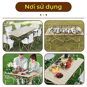 Bàn cắm trại gấp TSD Size:53,95,120cm ,đa năng,dễ mang theo, dã ngoại,có thể gập lại
