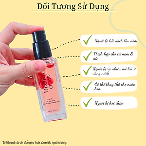 COMBO 2 Chai Xịt Khử Mùi Hôi Nách Deora Clear 50ml, Khử Mùi Toàn Thân, Không Gấy Ố Vàng Áo